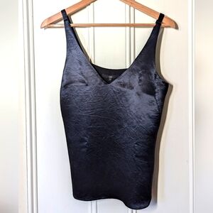 Tibi Silk Navy Top